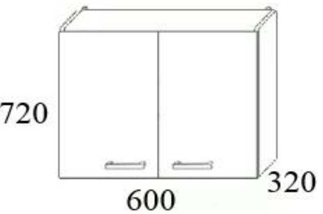 Szafka kuchenna wisząca MKW2 60x32x72h